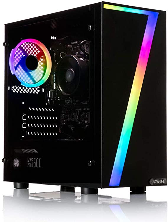 ADMI Gaming PC: Ryzen 5 5600G 4.4GHz / RX Vega 7 Graphics / 16GB 3000MHz DDR4 / 1TB HDD/RGB Case/Windows 10 / 300Mbps WiFi