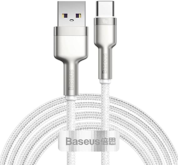 Baseus Cafule Charging & Data Transfer Cable, 2m - White