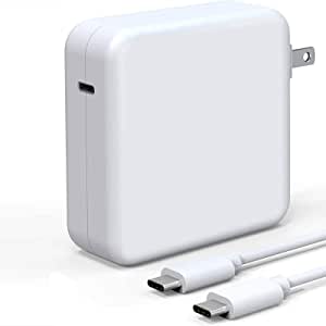 61W USB C Charger Power Adapter, Laptop Mac Book Pro Charger Compatible for Mac Pro 13/12 Inch, Mac Air 13 inch 2020/2019/2018, Including 6.6ft USB C Charging Cable(6.6ft/2m) C5