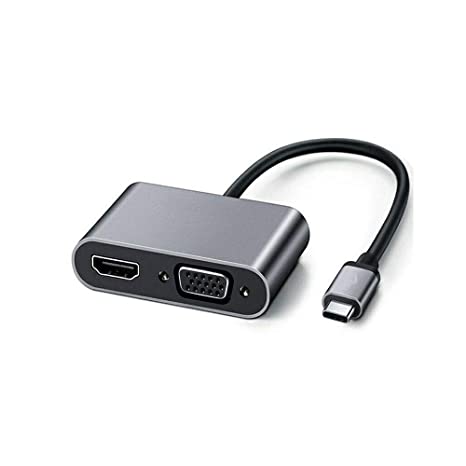 USB 3.1 Type C to HDMI VGA Adapter, 3Aplus Thunderbolt 3 to VGA/ HDMI Converter 4K, for MacBook Pro / Air,Dell, Lenovo,Galaxy S8/S9/S10