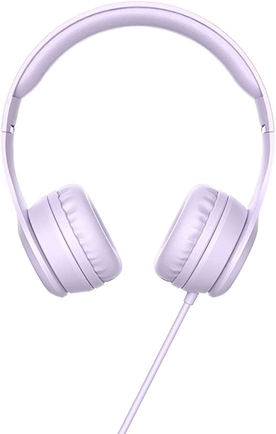 Hoco W21 - Graceful Charm Wire Control Headphones (Length: 1.2m, Plug: 3.5mm), Compatible With iPhone Samsung Huawei Xiaomi Oppo - Purple