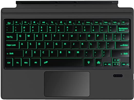 Gokruibsr Microsoft Surface Pro Type Cover,Ultra-Slim Portable Bluetooth Wireless Keyboard with Touchpad for Surface Pro 3/4/5/6/7 Built-in Rechargeable Battery