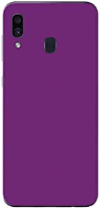MightySkins Skin for Samsung Galaxy A20 / A30 - Solid Purple | Protective, Durable, and Unique Vinyl Decal wrap Cover | Easy to Apply, Remove, and Change Styles | Made in The USA