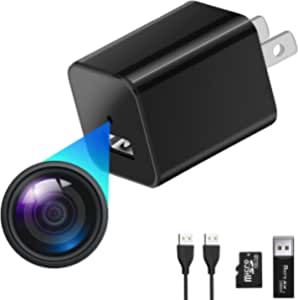 USB Security Camera- HD1080P Camera with Motion Detection USB Charger Surveillance Cameras Nanny Cam for Home Security, with 16GB MicroSD Card-01