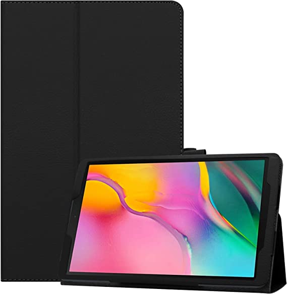 Ratesell Galaxy Tab A 10.1 (2019) Case, Multi-Angle Stand Slim-Book PU Leather Case Cover with Stylus Slot Holder Compatible with Samsung Galaxy Tab A 10.1 (2019) -T510 ; -T515 Black