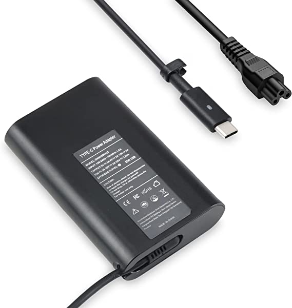 65W USB C Charger for Dell Latitude 7290 7275 7370 5175 5285 5290 Dell XPS 12 13 9250 9350 9360 9370 9333 LA65NM170 2YKOF 02YKOF Power Supply