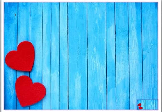 Mouse Pad - red hearts with blue background - Creative Handcraft