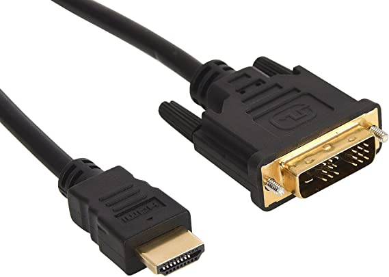 HDMI to DVI Cable, HDMI Male to DVI(24+1) Male Cable, Gold Plated HDTV to DVI Cable, Support 1080P,3D, 1.5 M/Black