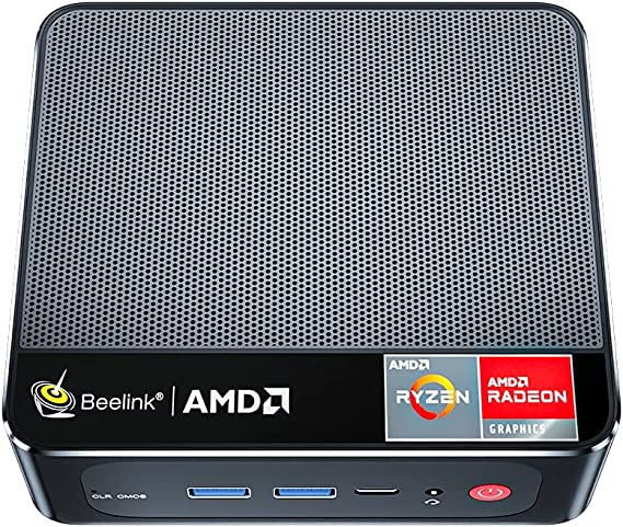 Beelink SER3 Mini PC Windows 10, Mini Computer with AMD Ryzen 7 3750H (4C/8T up to 4.0Ghz), 16G DDR4+500G M.2 2280 NVMe SSD, WiFi 5, 1000Mbps, 4K, BT 4.0, Dual HDMI, Type-C, Radeon Vega 10 Graphics