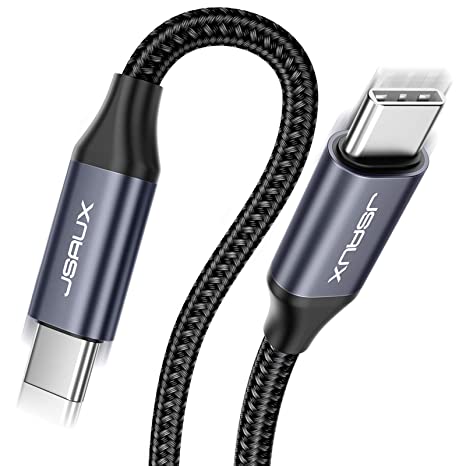 USB-C to USB-C 3.1 Gen2 Cable 3.3FT, JSAUX [10Gbps/100W] USB C 20V/5A Cable with Power Delivery, 4K Video Output, Compatible with MacBook Pro Air, iPad Pro 2020, Pixel and More Type C Devices/Laptops