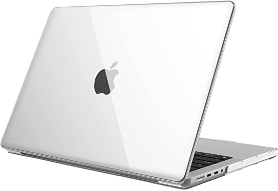 Fintie Case for 2021 MacBook Pro 14-inch A2442, Hard Shell Cover Compatible with MacBook Pro 14 M1 Pro/Max with Liquid Retina XDR Display and Touch ID (Crystal Clear)