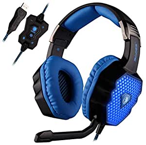 Sades A70 Gaming headphone Breathing light 7.1 Sound Game Headset /Mic Earphones