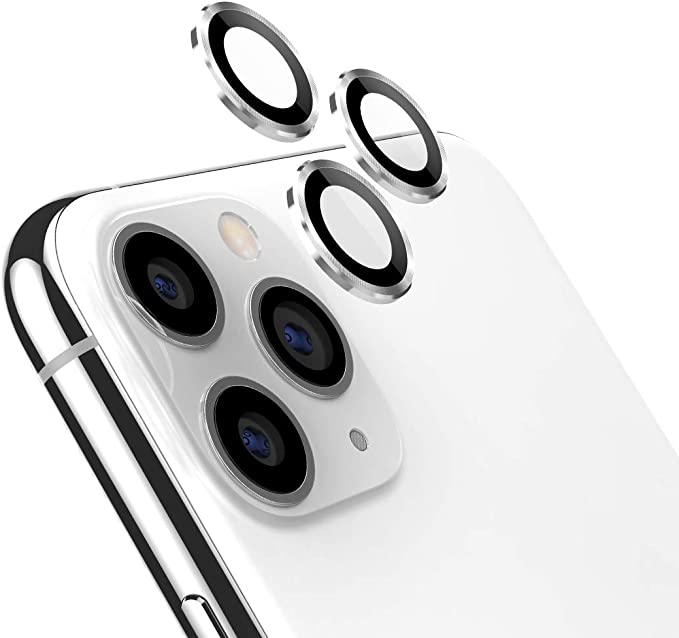 Feitenn [1-Set] iPhone 11 Pro Max Camera Lens Protector, Clear Lens Covers Tempered Glass Ultra Thin Transparent Anti-Scratch Fingerprint 9H for iPhone 11 6.1'' / 11 Pro 5.8''/ 11 Pro Max 6.5"- Silver