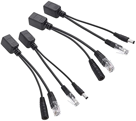 amiciVision Passive PoE Injector and Splitter Kit Set -2 Pair (4 Pcs)