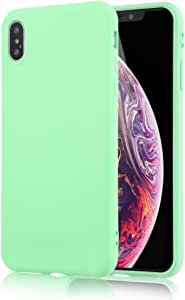 for iPhone Xs Max Mint Case, technext020 Shockproof Ultra Slim Fit Silicone iPhone 10S Max Cover TPU Soft Gel Rubber Cover Shock Resistance Protective Back Bumper for Apple iPhone Xs Max Mint