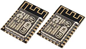 Sunhokey ESP8266 ESP-12F WiFi Serial Module, Wireless Transceiver Remote Port Network Development Board (Pack of 2)