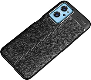 Oppo A36 4G, Ultra Premium quality Case From GrabMobily -, Leather Pattern Shockproof Cover Durable Ultra Thin Carbon Fiber Brushed Protection Case -Slip-Resistant - Original New cover - Black