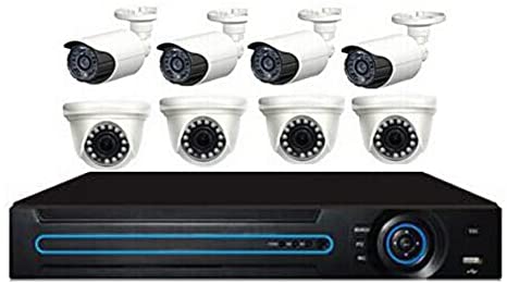 8 Security Camera Kit HD 1.3mp with DVR Digital Video Recording 1000GB Storage , 2724316137813