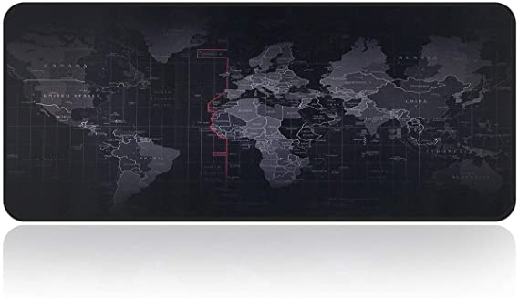 Cyisan Gaming Mouse Pad,31.5"x11.81", Comfortable, Foldable, Nonslip Mat for Desktop, Laptop, Computer and PC, Smoother Operation - World Map