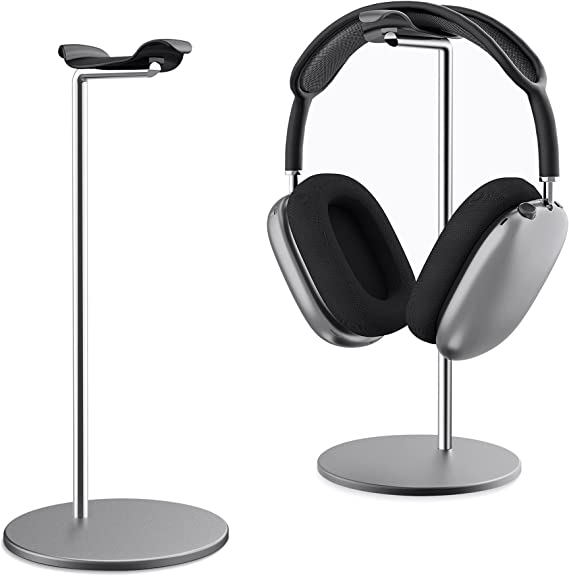 Headphone Stand, U-Type Arc Aluminum Headset Stand, Stylish Gaming Holder for AirPods Max, Beats, Bose, Sennheiser, Sony, Audio-Technica and More (Gray)