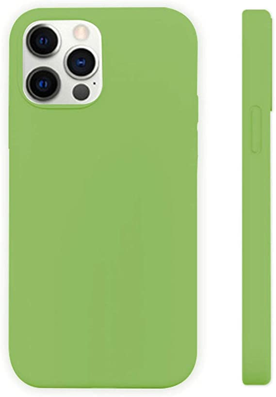 iPhone 12 Case iPhone 12 Pro 6.1 inch Case Silicone Rubber Ultra Thin Protective Bumper Case Compatible with iPhone 12 iPhone 12 Pro- Green