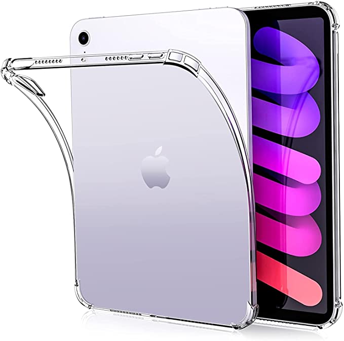 Clear Case for iPad Mini 6 2021, Ultra Slim, Yellowing Resistant, Transparent Soft TPU Back Cover Skin for iPad Mini 6th Generation 8.3 Inch (iPad Mini 6, Clear)