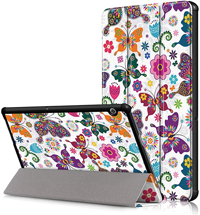 Acelive for Huawei T5 Case, Ultra Slim Smart Leather Case Cover with Stand Function for Huawei Mediapad T5 10 10.1 Inch Tablet 2018