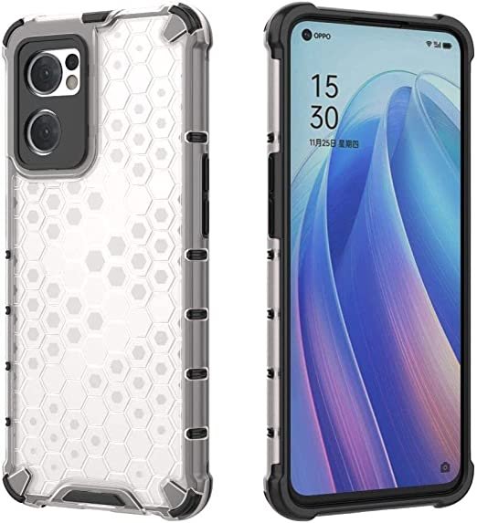 OnePlus Nord CE 2 5G ، - جراب عالي الجودة - غطاء Iron Man مقاوم للصدمات - غطاء جديد أصلي من GrabMobily - ظهر خلية النحل الشفافة بحواف سوداء