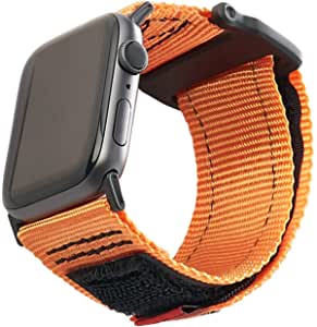 URBAN ARMOR GEAR UAG Compatible Apple Watch ﻿Band 41mm/40mm/38 mm, Series 7/6/5/4/3/2/1 & SE, High Strength Nylon Weave Replacement Strap, Active Orange