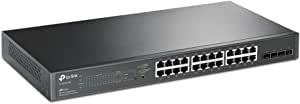 TP-Link TL-SG2428P Jetstream 28-Port Gigabit Smart Switch with 24-Port PoE+, 4 SFP Slots (250 Watt Budget, Centralized Cloud Management Omada SDN, and Intelligent Monitoring)