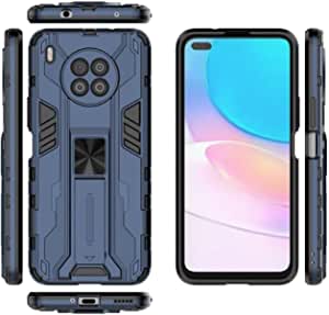 Honor 50 Lite, Iron Man Rugged Kickstand Cover - Heavy Duty Armor Shockproof Cover- Slip-Resistant - Original New cover From GrabMobily - Blue