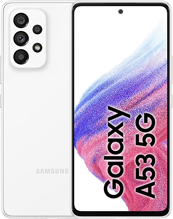 SAMSUNG Galaxy A53 5G Mobile Phone SIM, 256GB, 8GB RAM, White