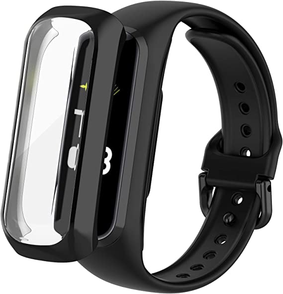 MOTONG for Samsung Galaxy Fit 2 -R220 Transparent PC Protective Case - Full Coverage PC Protective Case Cover Shell for Samsung Galaxy Fit 2 -R220 (PC Black)