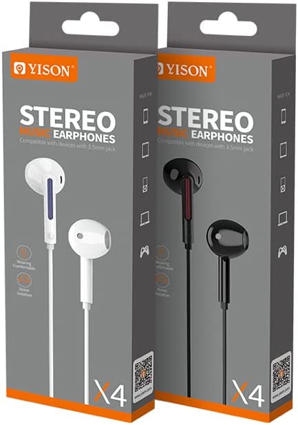 Yison X4 Stereo Headphone With Microphone - White