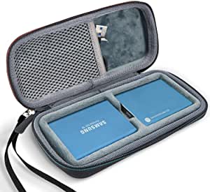 ProCase Hard Travel Carrying Case for Samsung T5 / T3 Portable SSD (250GB 500GB 1TB 2TB) USB 3.1 External Solid State Drives, Fit 2 SSDs Inside -Black