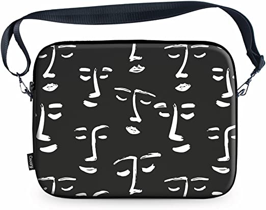 Laptop Sleeve Black Faces 17"inch 31 x 44 x 4 cm