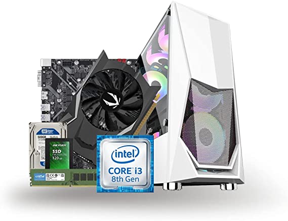 Budget Gaming PC - Intel Core i3 8100 - B356M H - 8GB RAM - GTX 1650 4GB D6 - SSD 120GB - HDD 500GB - JETEK RGB - PSU 700W - Optimized