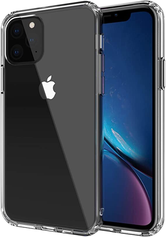 Luvvitt Clear View Case Designed for iPhone 11 Pro Max with Shockproof Drop Protection Slim Hybrid TPU Gel Bumper and Hard PC Scratch Resistant Back for Apple iPhone XI 11 Pro Max 2019 6.5 - Clear
