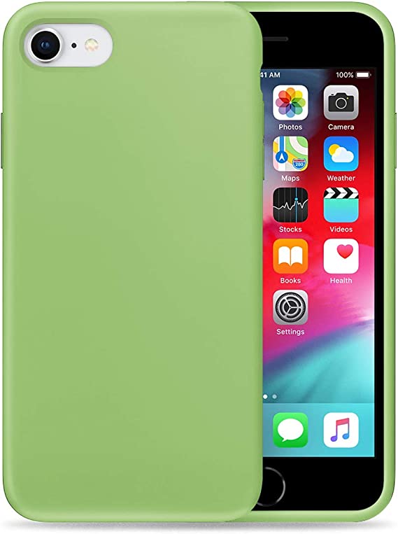 Liquid Silicone Phone Case for Apple iPhone 6/6S Full Body Protection/Shockproof/Gel Rubber/Cover Case Drop Protection Green