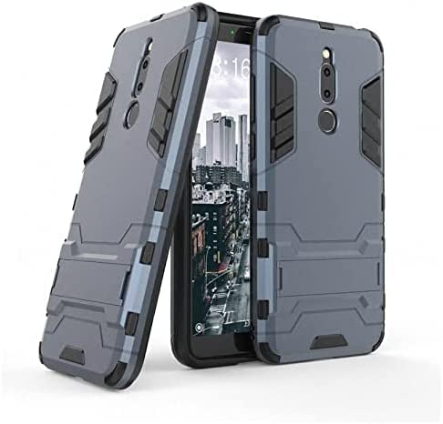 Case Compatible with Meizu M6T - Iron Man Rugged Shockproof Kickstand Cover - Heavy Duty Armor Cover - Ultra Premium quality Case From GrabMobily - petrol blue