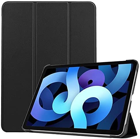 For Apple iPad Air 4 10.9inch 2020 Slim Smart Stand Case Auto Sleep/Wake Tri-Fold Leather PU Cover - Black