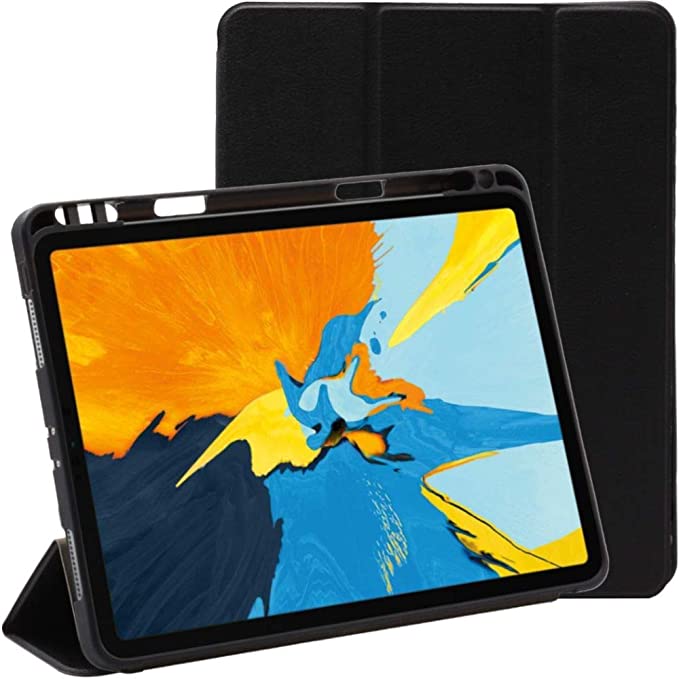 ebestStar - compatible with iPad Pro 11 Case (2018) Auto Sleep/Wake Smart Cover PU Leather Slim Support, Black [iPad: 247.6 x 178.5 x 5.9mm, 11'']