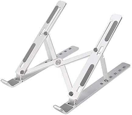 Folding Laptop Stand Lightweight Breathable Portable Portable Laptop Stand for Travel White