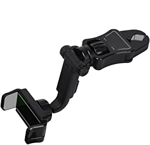 360°Rearview Mirror Phone Holder,Rotatable and Retractable Multifunctional Car Mobile Holder，Suitable for All Mobile Phones and All Car (Black)