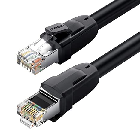 UGREEN Cat 8 Ethernet Cable 10M Internet Cable 40Gbps 2000MHz PoE High-Speed LAN RJ45 Cable S/FTP Pure Copper Network Wire Compatible with Xbox One Switch PS5 PS4 Mac Modem Router Patch Panel TV