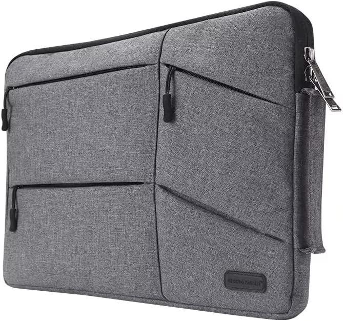 Sheng beier Laptop Sleeve for MacBook Air/MacBook Pro Retina/Dell XPS 13 / Surface Pro 4 Ultrabooks Case Multifunctional Bag with Front Pockets Lightweight Nylon Protective Cover (13 Inch, Grey)