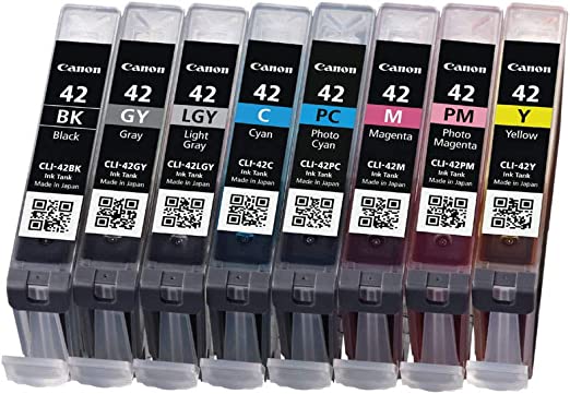 Canon Cli42 Multi Pack Ink Cartridge - Black/ Cyan/ Magenta/ Yellow/ Photo Cyan/ Photo Magenta/ Grey/ Light Grey