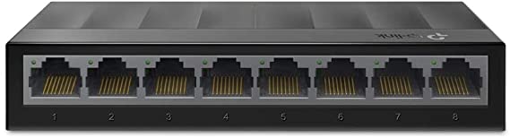 TP-LINK LS1008G Desktop Switch, 8 Ports - Black