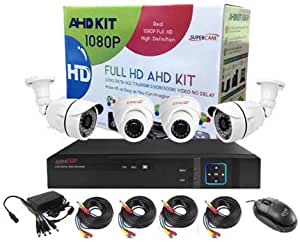 4-Channel Complete Security Surveillance DVR Kit, 4 Indoor Infrared Dome Cameras