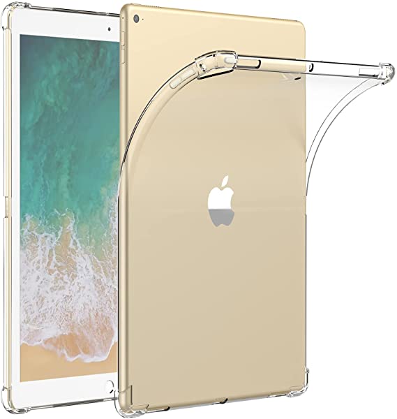 iPad Pro 12.9'' 2015 / 2017 Clear Case, Asgens Transparent Silicone Case Flexible Soft TPU Silicone Protective Cover For 2015&2017 iPad Pro 12.9 inch